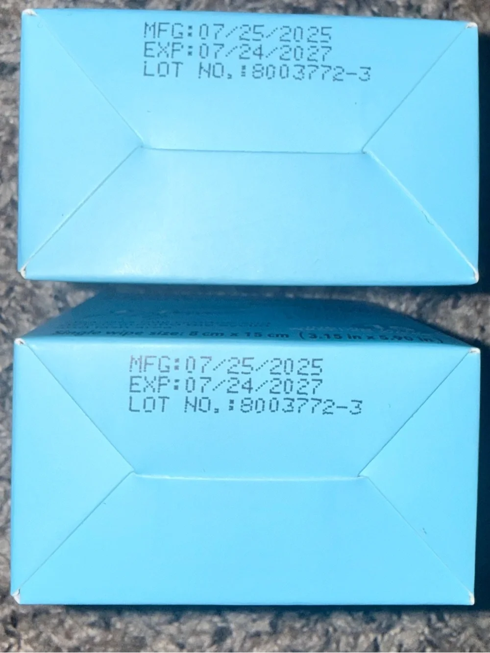 2 boxes of 15 pieces each - Eyelid Cleansing Wipes - Blue Pocket